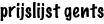 prijslijst gents